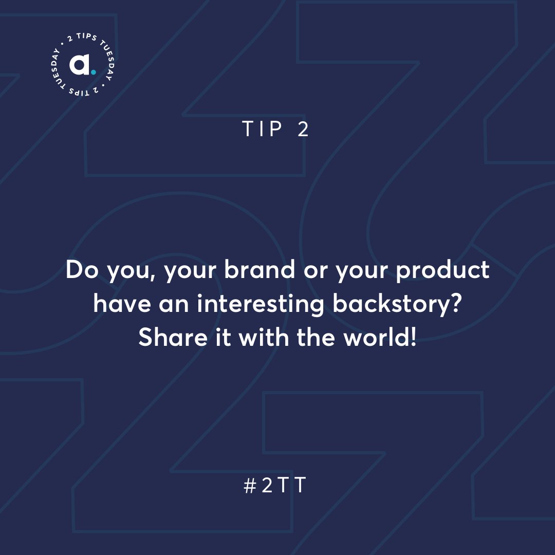 AbleSense's tweet photo. On #TwoTipsTuesday, everybody’s got a story to tell. Yours might help your #Shopify business stand out from the competition!
Tip 2:
#ecommercetips #2TT https://t.co/WHjF8uTV4W