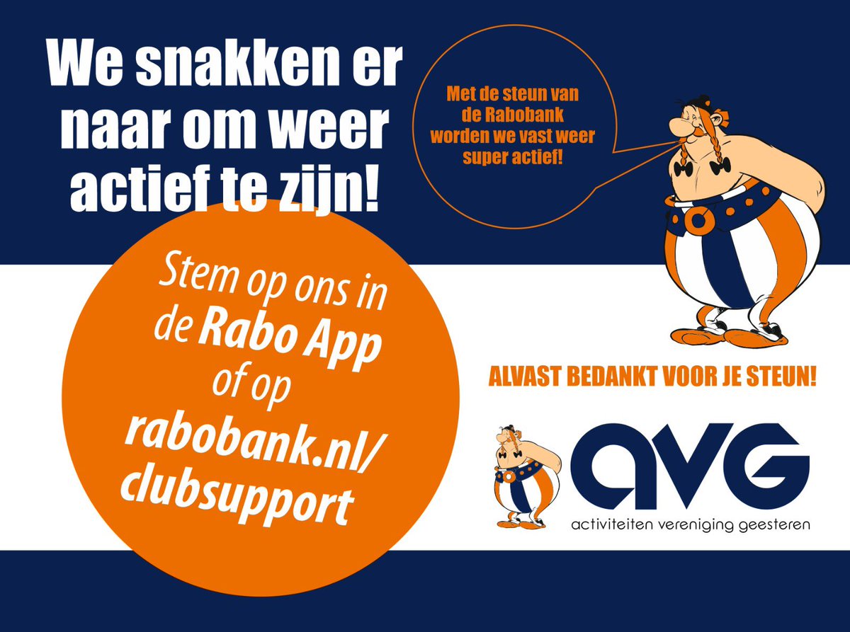 Jouw stem is geld waard! Jij steunt ons toch ook?🙌🏼
#RaboClubSupport #alvastbedankt