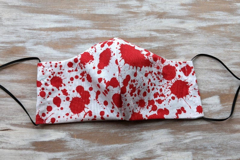 princessandmain's tweet image. Face Mask, Blood or paint splatter, funny, Halloween, nurse, doctor, horror fan, bloody, Washable, Reusable, Comfortable, Halloween etsy.me/2SzbCMi #halloween #horrorcomunity #scarymovie #facemask #mask #bloodspatter