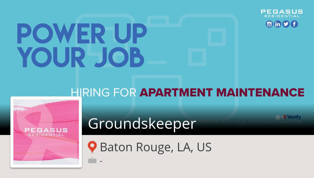 #PegasusResidential is looking for a #Groundskeeper, apply now! (#BatonRouge) #job workfor.us/pegasusresiden… #pegasuspower #wemakepigsfly #pegasusresidential #wehelppeoplefindhome #pegasus