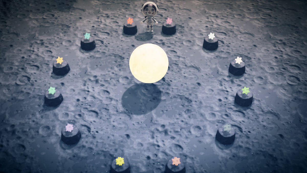 Niimsey's tweet photo. Oh what a dream it was to be walking on the moon.. 🌚 

#AnimalCrossing https://t.co/5immtCYeIJ
