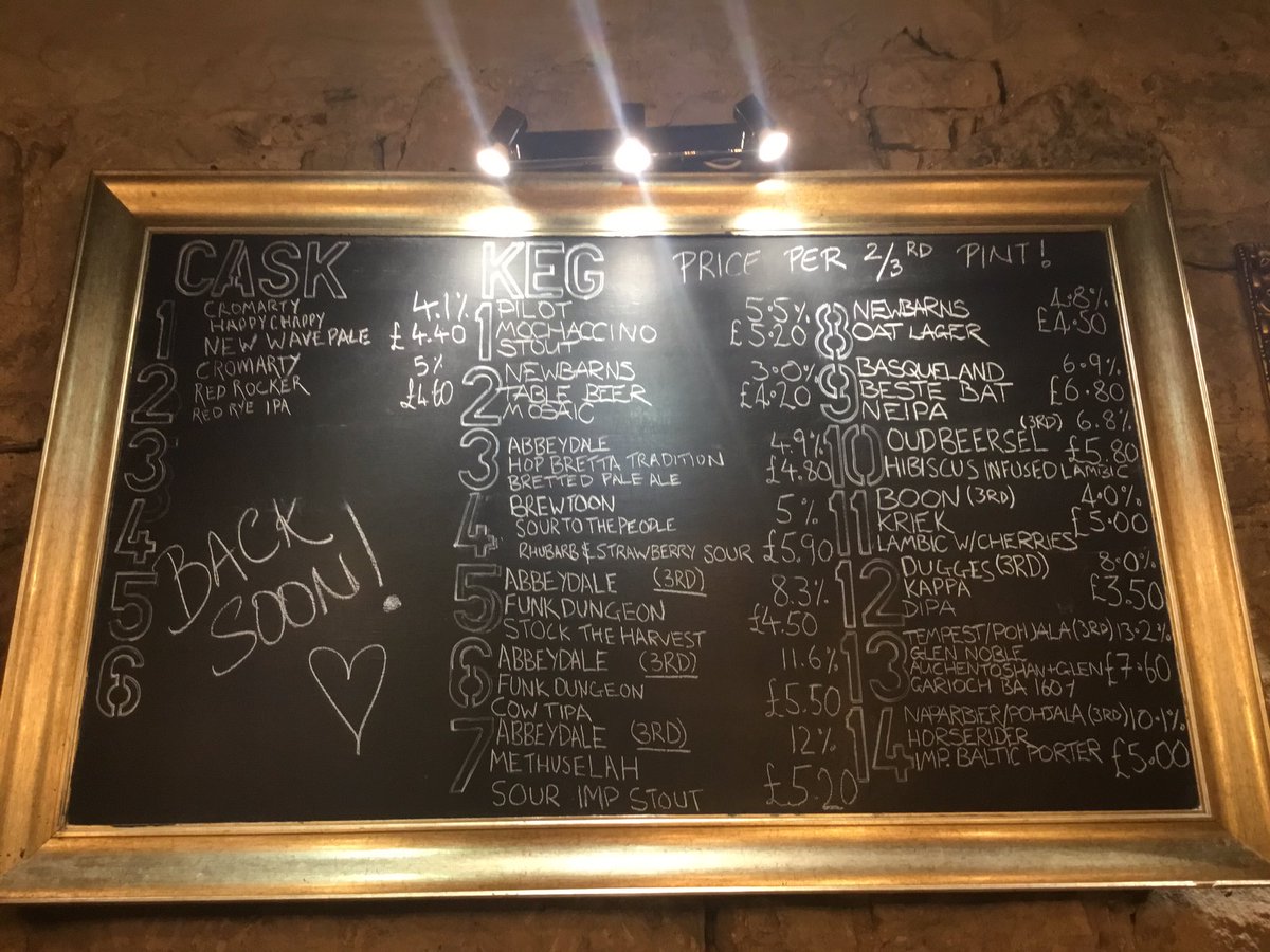 TheBatTaps's tweet image. Tuesday’s Draught List