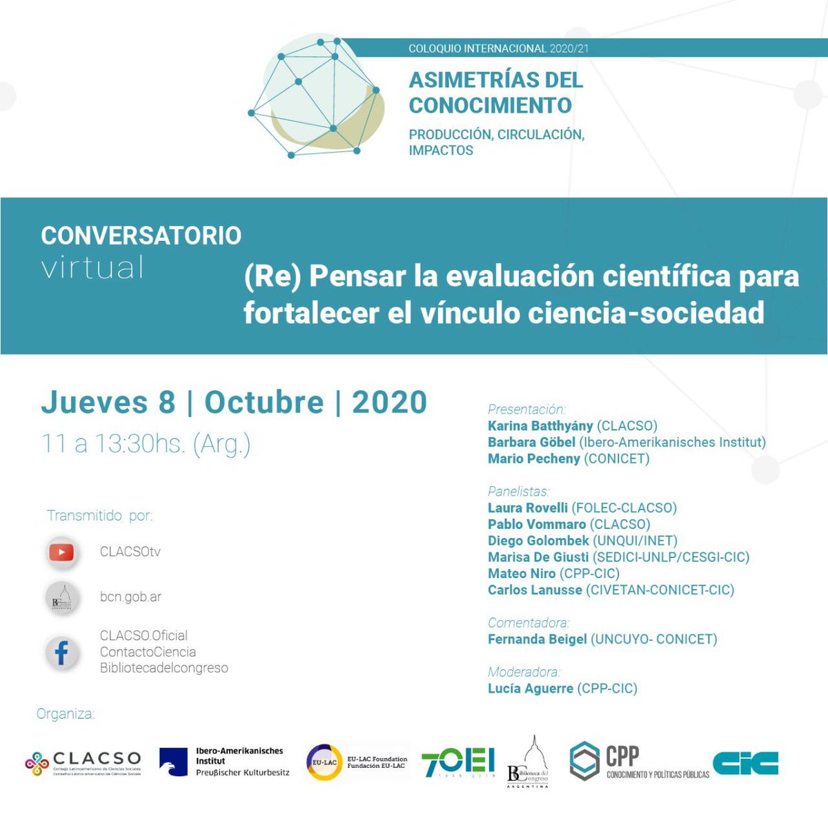 (Re)pensar la evaluación científica para fortalecer el vínculo ciencia sociedad <a href="/_CLACSO/">CLACSO</a> <a href="/CICPBA/">Comisión de Investigaciones Científicas</a> <a href="/sedici_unlp/">SEDICI - UNLP</a>   #agendado