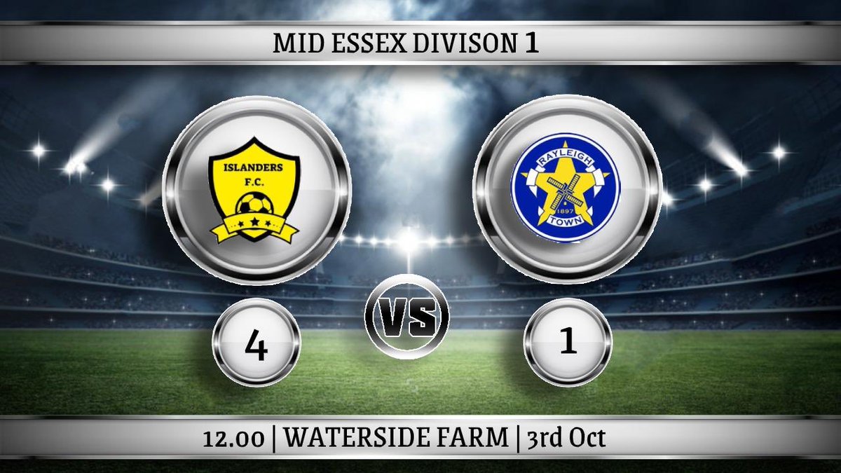 ⚽️⚽️ RESULT ⚽️⚽️

<a href="/IslandersFC/">Islanders F.C.</a> 4 : 1 <a href="/RayleighTownFC1/">Rayleigh Town FC</a> ‘A’

Another big performance from the lads at the weekend!

Goalscorers: 
<a href="/RossiCasson8/">Ross Casson</a> ⚽️⚽️
<a href="/rickysisley/">ricky sisley</a> ⚽️
@ReeceStone1993 ⚽️