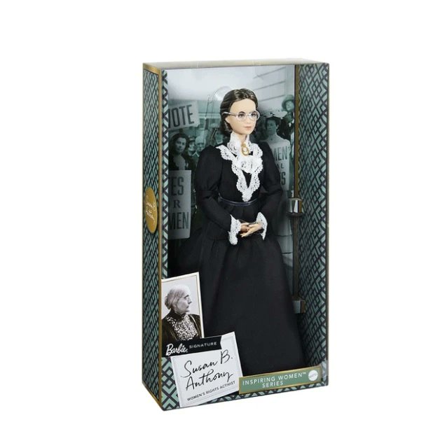 AlphaKitty's tweet photo. Susan B. Anthony Museum &amp; House works with Mattel on a limited edition Barbie doll honoring Susan B. Anthony’s 200th birthday and a century since the 19th Amendment afforded women the right to vote https://t.co/nhL3AN7P3T #womenshistory #WomensVote100 #UseThe19th #19thAmendment https://t.co/6dcxHQ0sl1