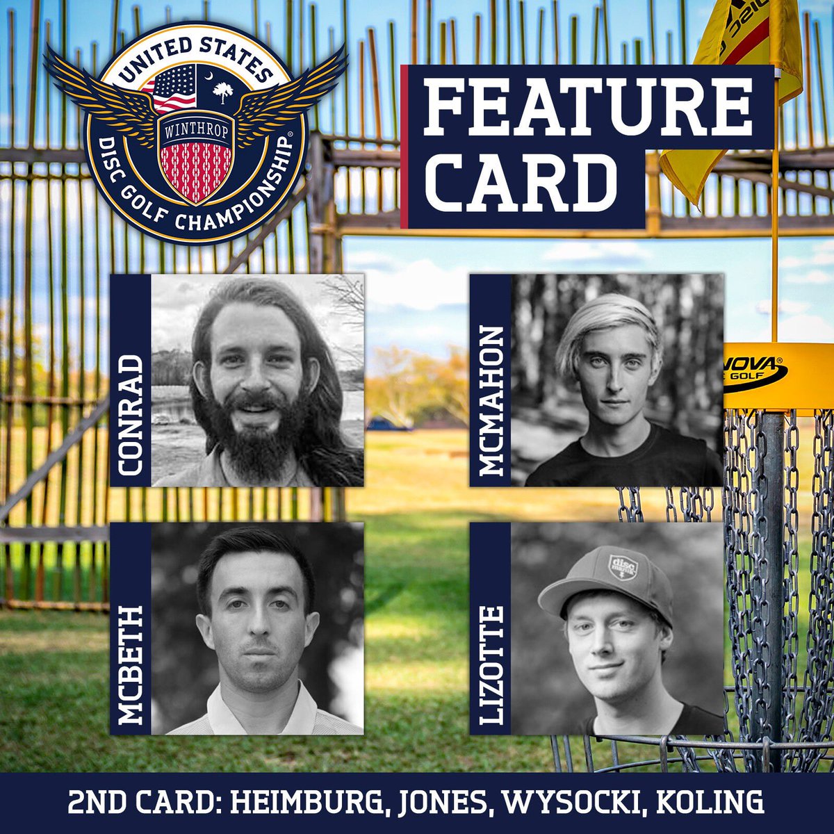 And check out the Feature Card for The 2020 United States Disc Golf Championship! 😱🤩 
Watch it all Live, Tomorrow! Order Today: usdgc.com/usdgc-live-cov…
