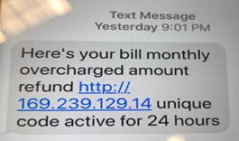 VPDCyberCrime's tweet photo. #Smishing scams are fraudulent text messages which appear to be from reputable sources, when in fact they're from a fraudster trying to trick you into giving up personal information or sending money. https://t.co/9QBR5Pq1rB

#Dontclickthelink #CSAM2020

@City604Van @DailyHiveVan https://t.co/wx7YdLZaus