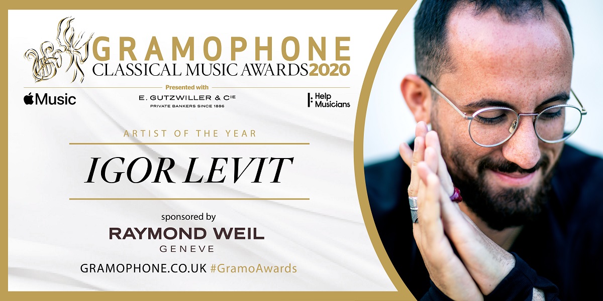 GramophoneMag's tweet photo. Igor Levit (@igorpianist) is named Gramophone's 2020 Artist of the Year (sponsored by @raymondweil)

Watch now at https://t.co/7eHqX7nhJ8 #GramoAwards https://t.co/GznKynRaVN