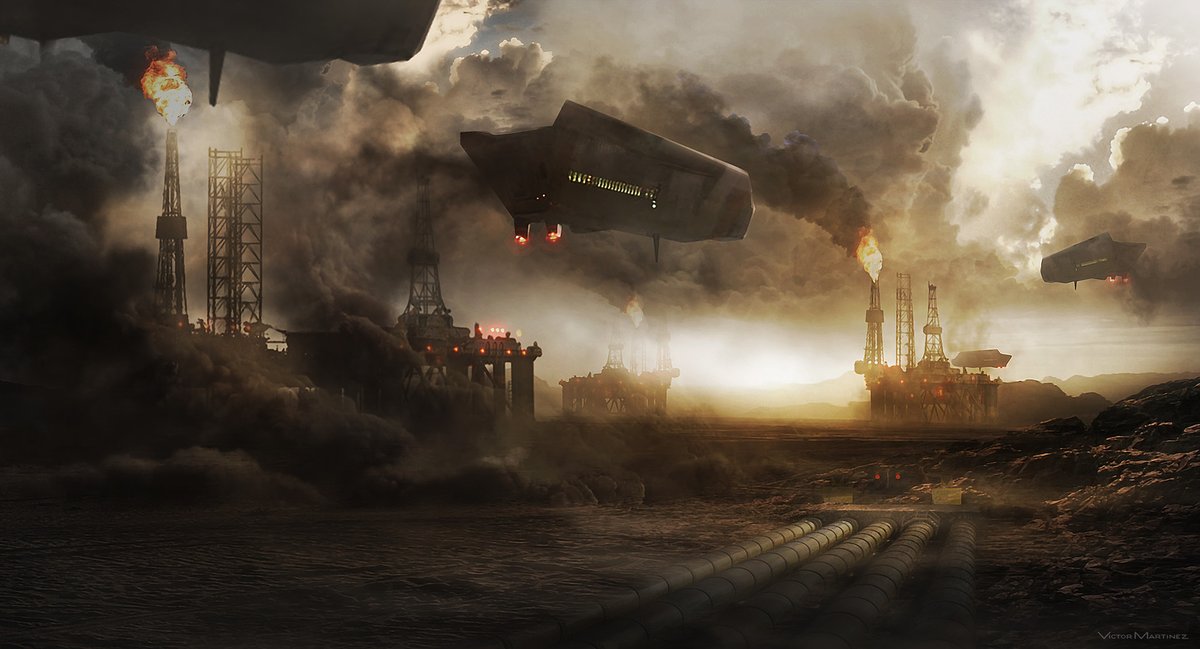 2) Humanity is spreading across the stars, but what's happened to the world we're leaving behind? The wastelands seen in the film are many and varied. What's caused them; what else lurks within?Blade Runner concept art by Victor Martinez  https://victormartinez.artstation.com/projects/P0emy  via  @consequence