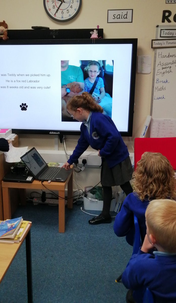TarvinPrimary's tweet photo. What a wonderful class assembly in Lewis class today. We loved hearing all about your new puppy, 'Teddy' and how he's settling in! #TarvinclassassembliesY3 #speakingandlistening #greatpresentationskills #cutepuppy https://t.co/3czCBtzy6c