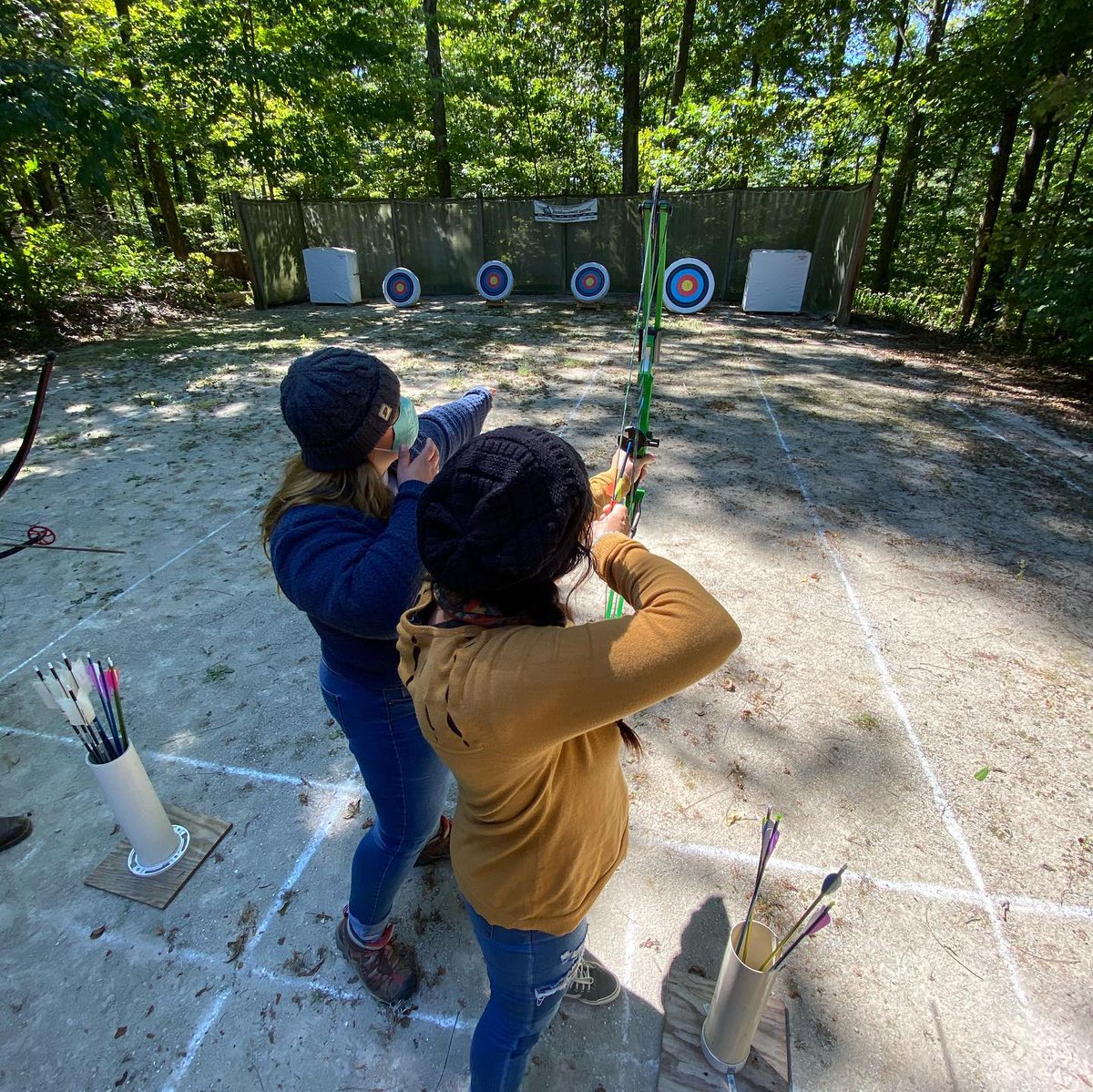 We're offering one more certification training for archery on the 24th of October! This is a picture from our first training with the staff from White Pines. You can find more information and the registration at bradwoods.org/Events #usaarchery
