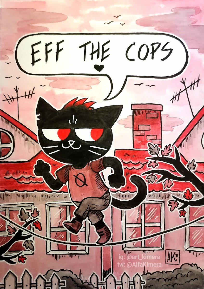  #Maetober2020 day 6: Climb"Eff the cops"  #nitw  #nightinthewoods  #drawtober  #drawtober2020  #artober  #Artober2020  #inktober2020  #Inktober