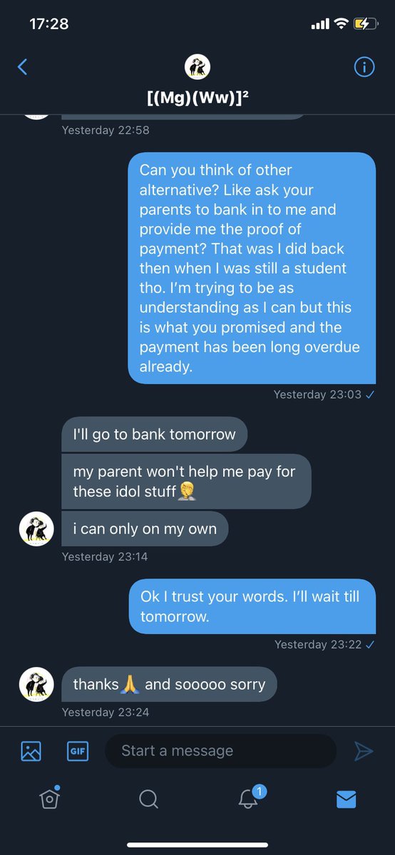 [11] -October- I asked her again about the overdue payment since it’s been 8 months now. please be a responsible buyer. I used to be a high schooler too & my parents also so strict about buying kpop merchs but I can still find other alternatives to pay back then so why can’t u?