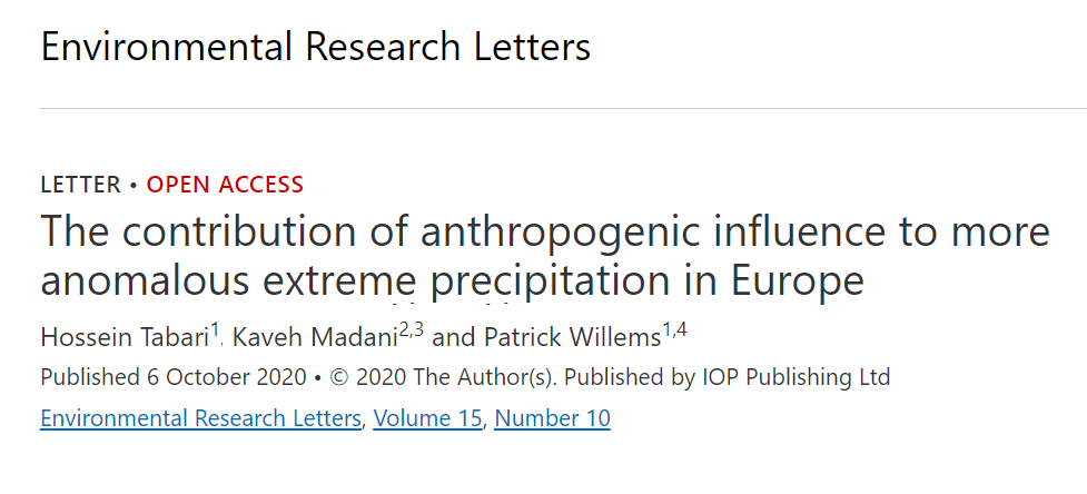 pwillemskul's tweet photo. Anthropogenic climate change influence separated from natural multi-decadal variations in historical time series of extreme precipitation (from 1850) for Europe

anthropogenic influence = up to 8%, 26% &amp; 41% at low, mid &amp; high latitudes

https://t.co/zbQjIpPNMF https://t.co/ovxYKln19a