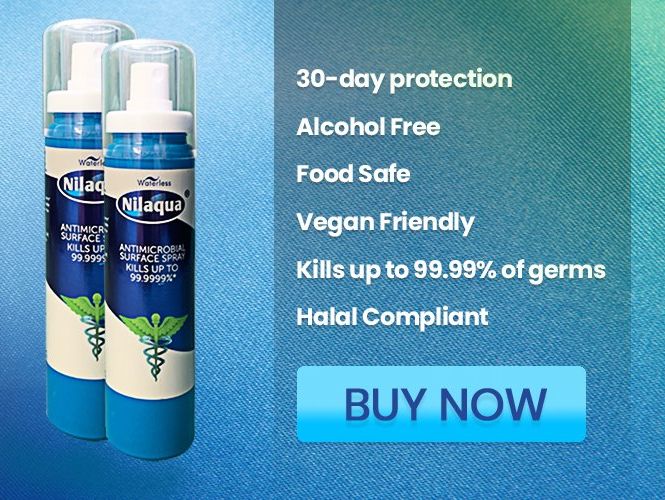 When it comes to surface cleaning on the go, #Nilaqua Surface Spray is your go to. Food safe, alcohol free, and certified effective against SARS-COV-2.

Stay clean on the go with the Viral Cleaner- visit us at theviralcleaner.com.

#disinfectant #alcoholfreehandsanitiser #UK