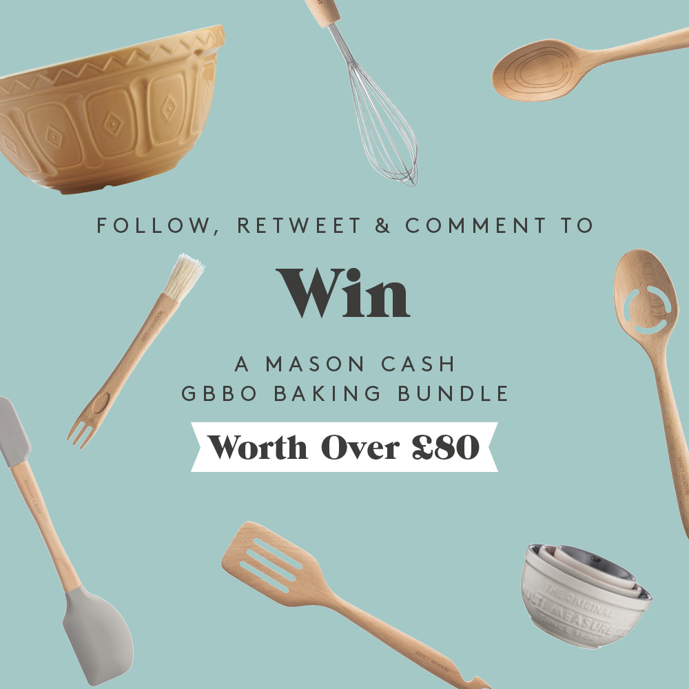 🥐🥯#GBBO Bundle Giveaway!🥨🍪

To celebrate #GreatBritishBakeOff hitting its stride, we're giving away a bundle of Mason Cash items worth over £80 to get help you rise to the occasion!

To #Win:
-FOLLOW us
-RETWEET
-COMMENT your #BakeOff buddy below!

UK only, closes Oct 20th