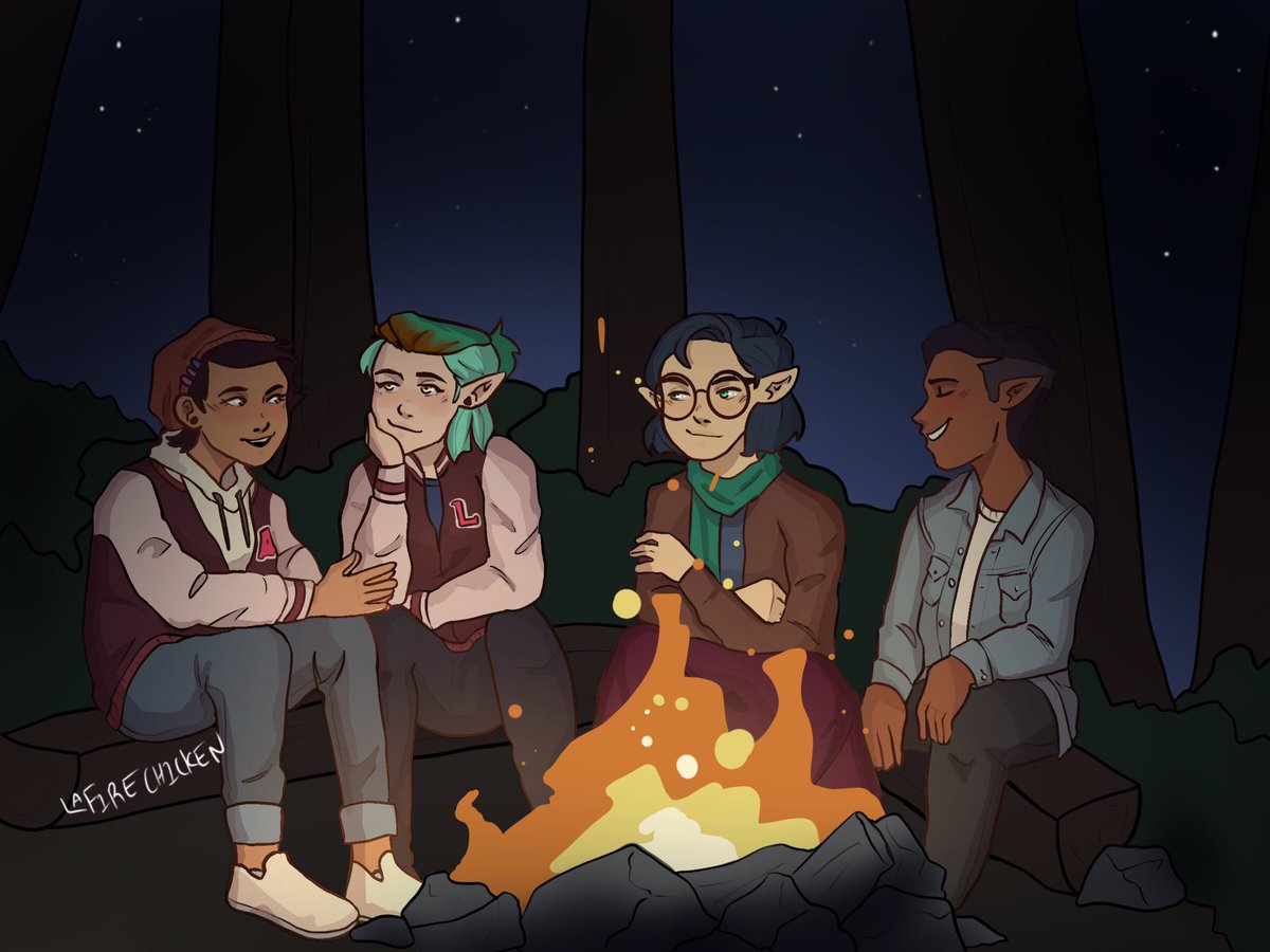 Owltober day 6! Spooky stories! Telling scary stories in the dark around a campfire what can do wrong? #biscesowltober2020 #TheOwlHouse #toh