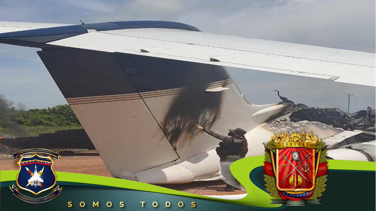 En vigilancia permanente,@CODAI_FANB en conjunto con la @AviacionFANB detectó una aeronave, Biturbina modelo Gulfstream III, sobrevolando ilegalmente el Espacio Aéreo Venezolano, ligada a delitos transfronterizos del narcotráfico, tras seguir maniobras evasivas fue INMOVILIZADA.