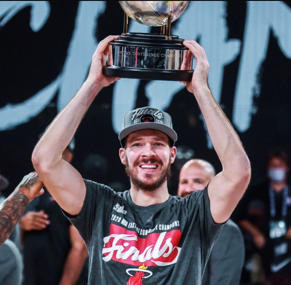 HeatNationCom's tweet photo. This man is a warrior. Injuries suck. Let’s win it tonight for Goran ❤️ https://t.co/9LEkV8QdWC