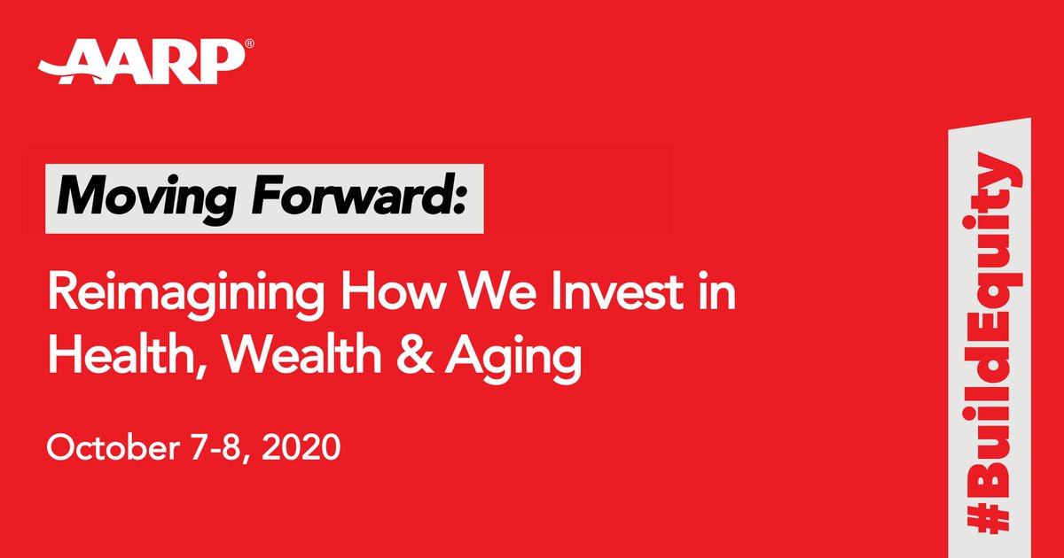 We're excited to be a part of 
<a href="/AARP/">AARP</a>'s virtual summit on October 7-8th! Learn how you can create a future that will build better equality and innovation across our lifespans. Register to join: bit.ly/2GwQcgf #buildequity