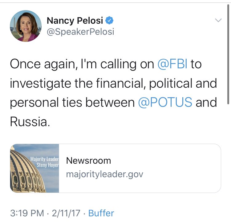 Of course, she wasn’t alone. Shortly behind her was  @SpeakerPelosi, who took the fabricated allegations and, along with the rest of congressional Dems, whipped them into a firestorm unlike anything we’ve ever seen.