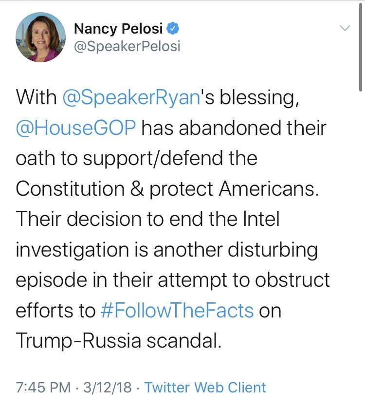 Of course, she wasn’t alone. Shortly behind her was  @SpeakerPelosi, who took the fabricated allegations and, along with the rest of congressional Dems, whipped them into a firestorm unlike anything we’ve ever seen.