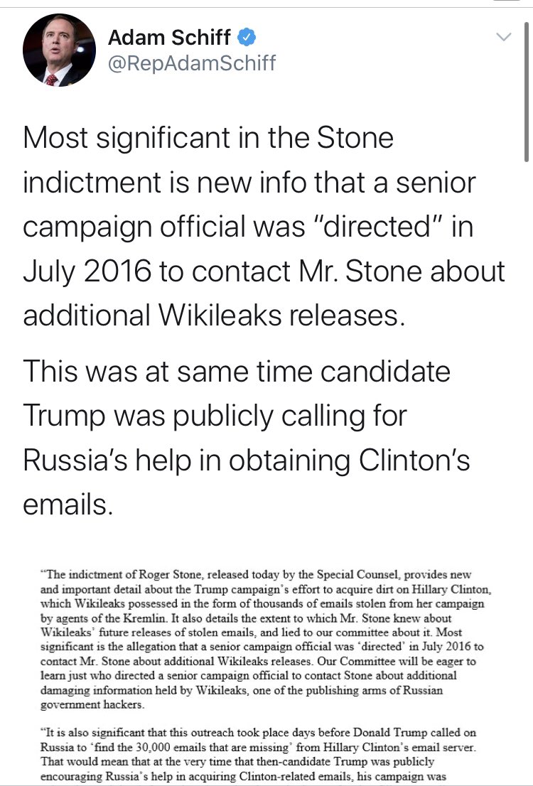 One of the key voices in all this, of course, was  @RepAdamSchiff, who showboated his way to national attention.When Mueller couldn’t find anything to validate Schiff’s claims, he pushed them anyway. It’s a conspiracy theory at this rate.