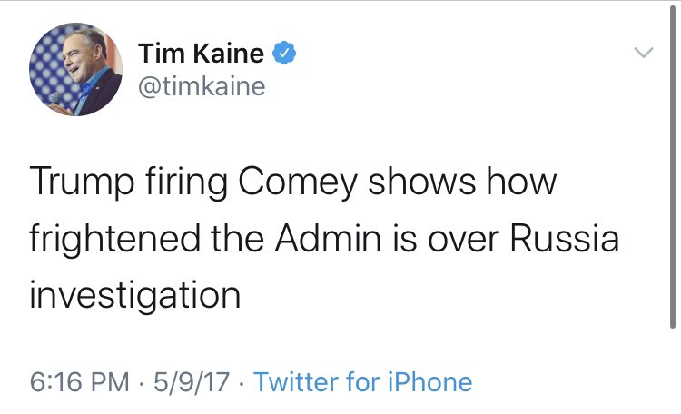 Clinton’s running mate,  @timkaine, ran with the allegations before the election and, as a member of the Senate, has continued to push the “Russian collusion” narrative, through impeachment and beyond.