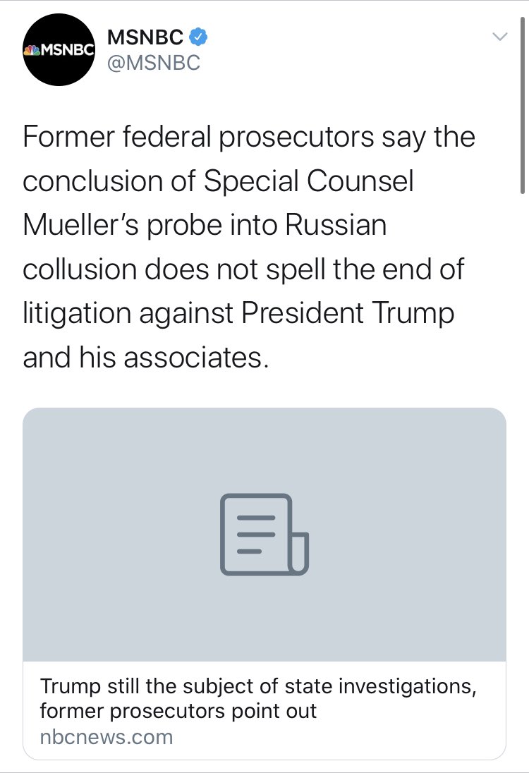 From the Dems’ mouths to the media’s ears, as ever. Perhaps the worst booster of the “Russian collusion” narrative was  @MSNBC. That includes pushing  @HillaryClinton’s refusal to concede the election. And they had  @petestrzok on.