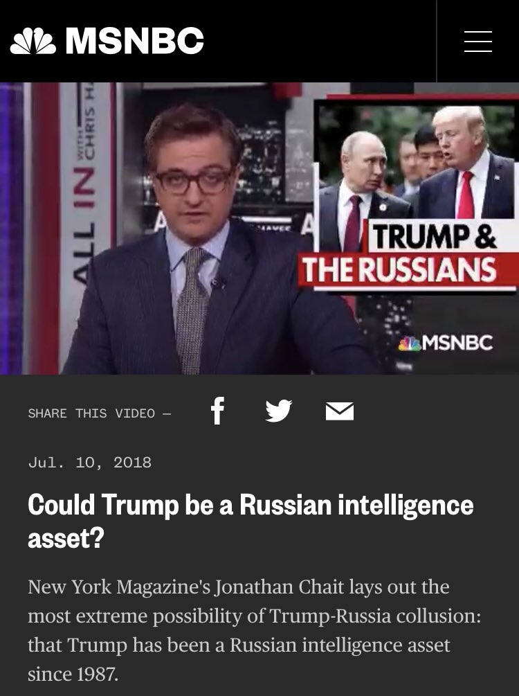 She wasn’t alone at her program.  @chrislhayes was pushing just about all of the same talking points, including the mother of all wingnut theories, that Trump had been a Russian asset since 1987.