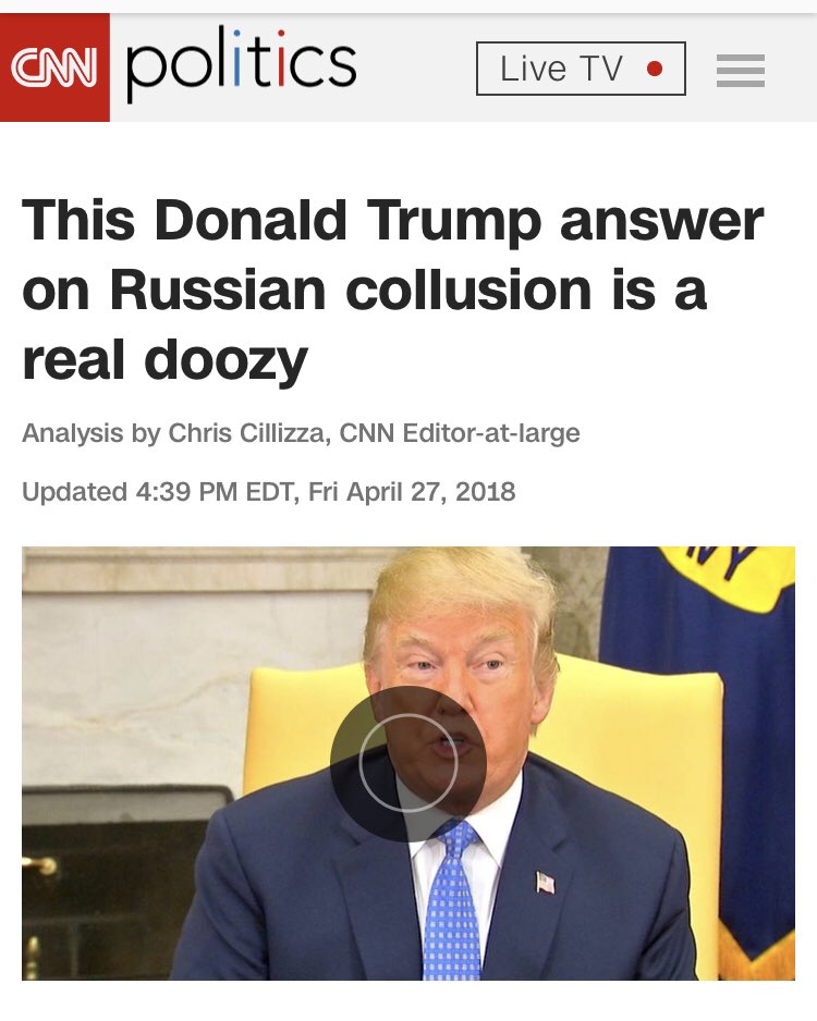 You may have forgotten that  @CNN had three journalists who had to resign after a retracted story alleging a connection between Trump and Russia. That may not have even been their worst reporting. Shoutout to  @CillizzaCNN.