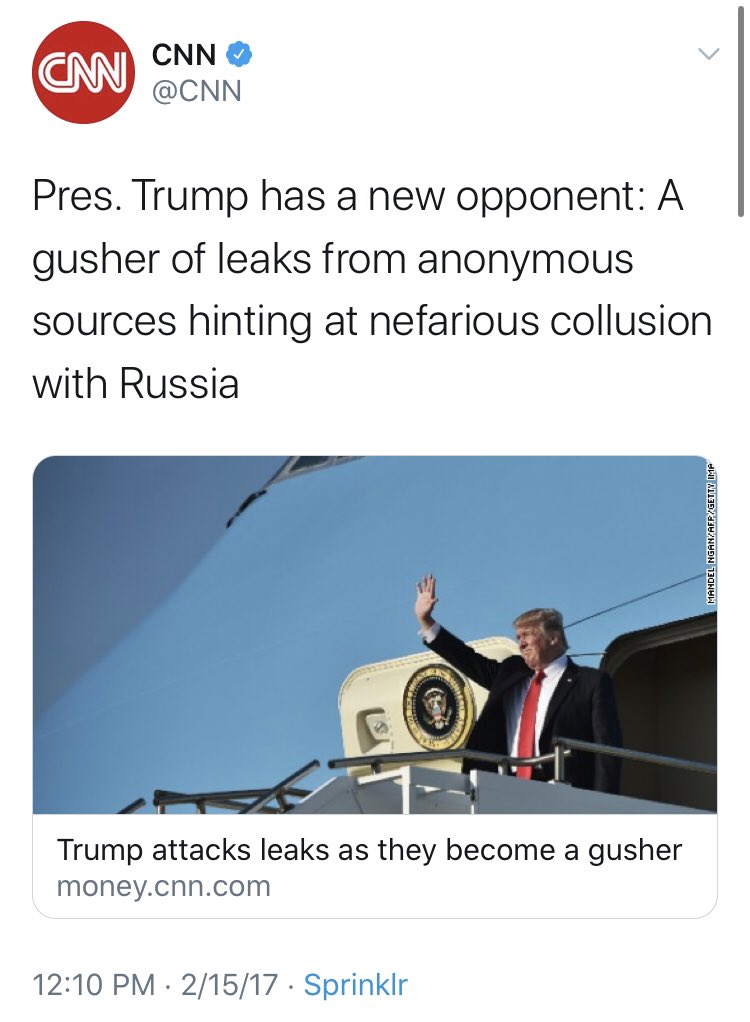 You may have forgotten that  @CNN had three journalists who had to resign after a retracted story alleging a connection between Trump and Russia. That may not have even been their worst reporting. Shoutout to  @CillizzaCNN.