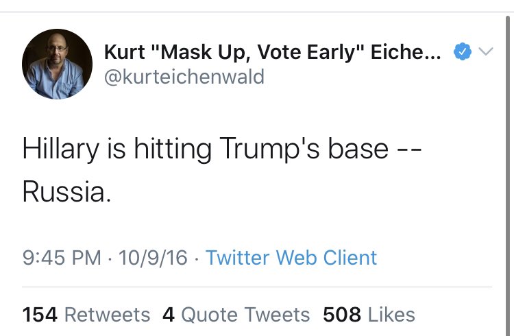 Obligatory  @kurteichenwald mention, all of these from before the election.