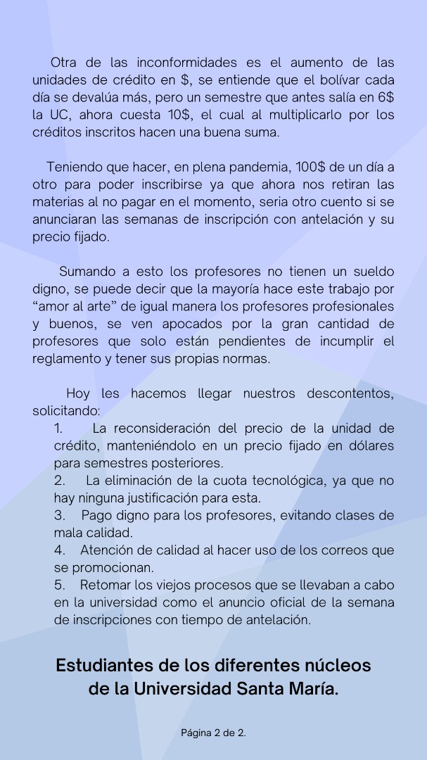 GefermanPernia's tweet photo. #JustificaUSM #CaosUSM https://t.co/S7sAJciObW