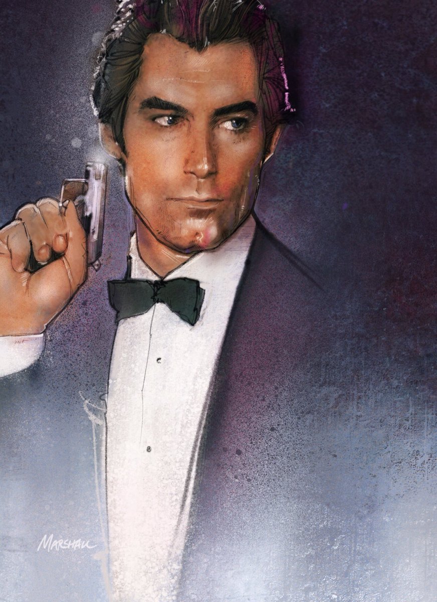 ArchiveDalton's tweet photo. #JamesBondDay was yesterday, but let's keep celebrating our favorite Bond with this week's #FeaturedFanArt, by the master @JeffMcdade! 😍 https://t.co/AffpH6Fx0B