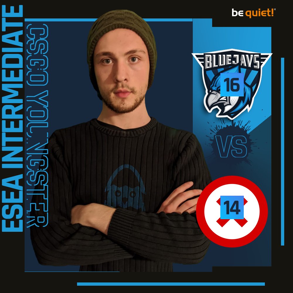 BLUEJAYS_Sports's tweet photo. [CSGO Youngster]
We won our @ESEA Intermediate Match versus #DefendCoexist 16:14. Important points for us! Good job boys. #feelblue https://t.co/j6tTmwEGep