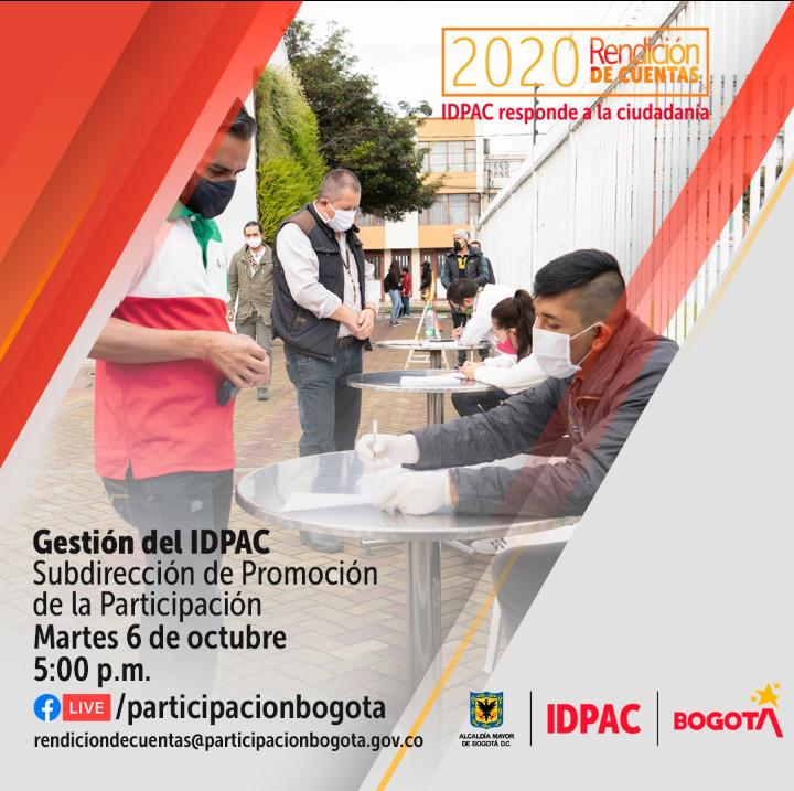 luisferincon's tweet photo. Hoy la Subdirección de Promoción de la Participación de @BogotaParticipa le rinde cuentas a los ciudadan@s. Nos vemos a las 5:00 pm a través de https://t.co/1hfiuwCF7h https://t.co/odu1AXjfX8