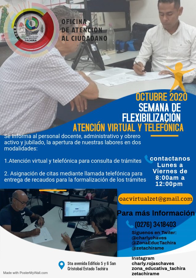 .@MPPEDUCACION .@ZonaEducTachira .<a href="/charlychaves/">Charly Rojas Chaves</a> .@ClifpC .<a href="/moveducardenas/">S.B.</a>