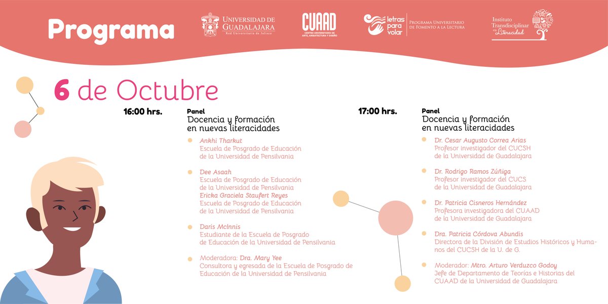 El Programa del Congreso de Litracidad del 6 de Octubre.
¿Cuál ha sido tu conferencia o panel favorito hasta ahora?
Recuerda que puedes seguir el evento en vivo, o ver los eventos anteriores desde Youtube en bit.ly/33y3CRQ
#Literacidad #ParaUnaCulturaCientífica #Programa