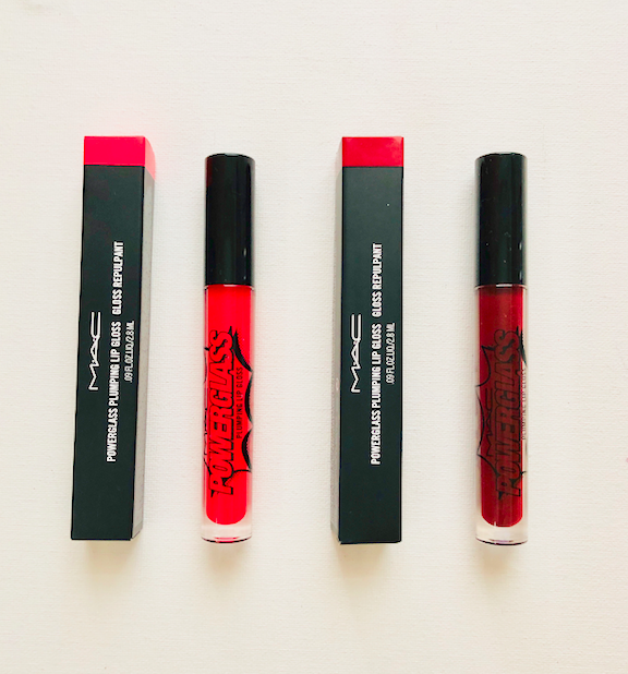 Today's luxe beauty giveaway is MAC Powerglass Plumping Lip Gloss in 'Seriously Stoked' &amp; 'Pout Last Night' To enter, follow <a href="/davelackie/">dave lackie</a> &amp; RT