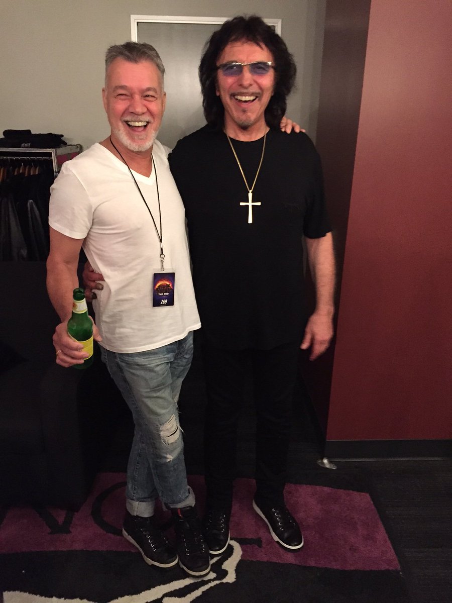 I’m just devastated  to hear the news of the passing of my dear friend Eddie Van Halen. He fought a long and hard battle with his cancer right to the very end. Eddie was one of a very special kind of person, a really great friend. Rest In Peace my dear friend till we meet again.