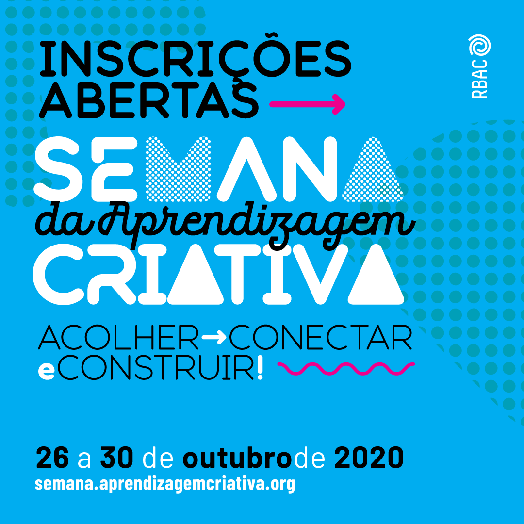RedeBdeAC's tweet photo. Inscrições abertas para a Semana da Aprendizagem Criativa! 

Acesse o site, confira a programação para saber mais e inscreva-se!

https://t.co/YL2M5kecLL https://t.co/ZlwMKbZ5J3