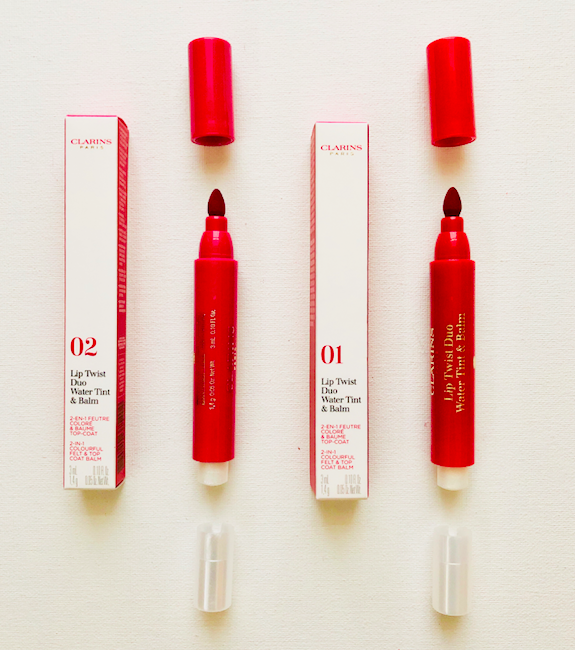 davelackie's tweet photo. Today's luxe beauty Twitter giveaway is very innovative! It's Clarins' Lip Twist Duo Water Tint &amp; Balm in Purple Escape &amp; Red Sunset! To enter, follow @davelackie &amp; RT https://t.co/5Q0oqkjJuf