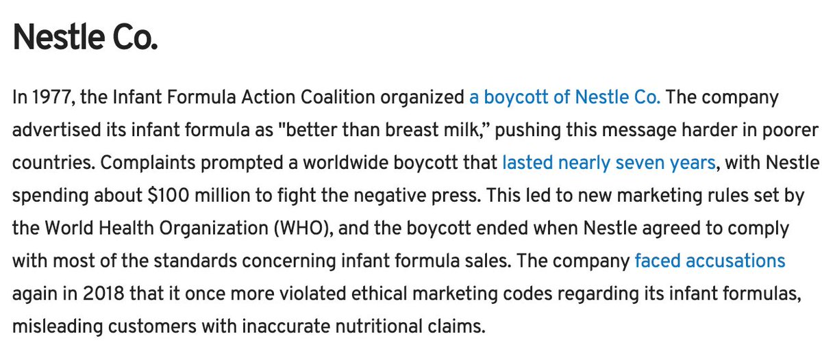 People have used boycotts to tell powerful, multi-million dollar companies that their practices or production methods are not right or ethical. Nestle, Delano Grapes, SeaWorld and Shell are among the many massive companies that changed their practices* due to boycotts.