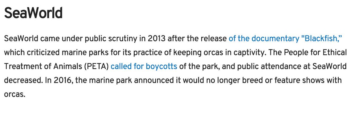 People have used boycotts to tell powerful, multi-million dollar companies that their practices or production methods are not right or ethical. Nestle, Delano Grapes, SeaWorld and Shell are among the many massive companies that changed their practices* due to boycotts.