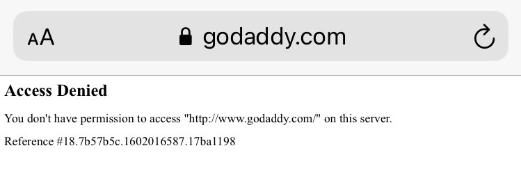 AcunaBatalla's tweet image. WOW @GoDaddy?? 🤷🏼♂️
“Access Denied”
@GodaddyLatam @GoDaddyES @GoDaddyHelp @godaddy #server #servererror