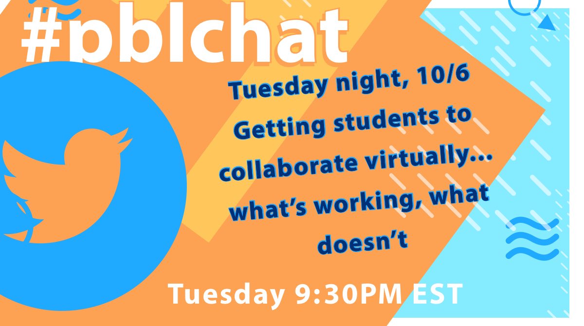Tonight #pblchat 
<a href="/Mrs_Koppers/">Kristen Koppers, M.Ed., NBCT</a> 
<a href="/smittygetstechy/">Angie Smith</a> 
<a href="/PBLacevedo/">Claudia Acevedo</a> 
<a href="/hunterb312/">Hunter Birdyshaw</a> 
<a href="/maggieleemchugh/">Maggie Lee McHugh, NBCT</a> 
<a href="/kelriz/">Kelly Reseigh</a> 
<a href="/cfanch/">Chris Fancher</a> 
<a href="/josh_cormier/">Josh Cormier</a> 
<a href="/edutwitt/">Drew Schrader</a> 
<a href="/EduOverstreet/">Tyler Overstreet</a> 
<a href="/crafted_jennyp/">CraftED_JennyPieratt</a> 
<a href="/jenfelke/">Jennifer Felke</a> 
<a href="/PBLLAB/">Jennifer Stillittano</a>
@chrisdaviscng 
<a href="/MissCEaton/">Courtney Eaton</a> 
<a href="/MyTLee3/">Myla Lee ☀️</a> 
<a href="/coolcatteacher/">Vicki Davis</a>
<a href="/IBPBLJill/">Jill IBPBL</a>  
@inc_yv 
<a href="/tedfujimoto/">Ted Fujimoto 💡</a>