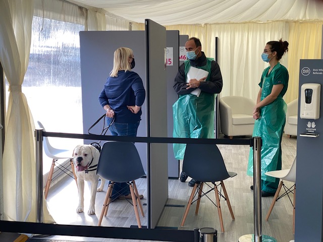 We were very happy to welcome the first patients (and their owners) to our new Covid-safe reception area this morning. To learn more about this initiative and the ways in which we are trying to keep everyone safe, visit: dickwhitereferrals.com/adverse-weathe…...