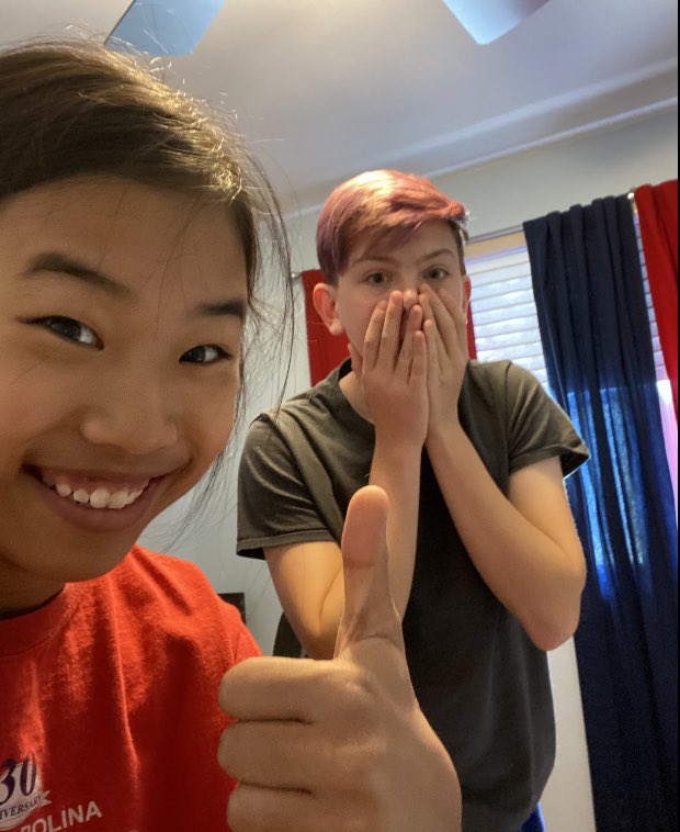 JenMPage's tweet photo. Day 2 American Revolution Scavenger Hunt Challenge! #QuarteringAct where 8th grade @MMScomets โRedcoatsโ takeover sibling rooms! Iโm loving seeing these younger sibling reactions in photo and video submissions! #3rdAmendment https://t.co/2YS9lP5fbQ
