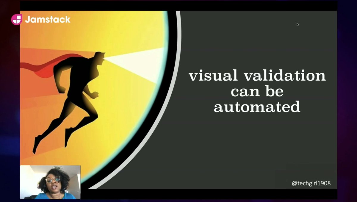 nucliweb's tweet image. Great talk by @techgirl1908 at @jamstackconf, visual validation with @applitools.
Thanks a lot for sharing Angie 😊
#JamstackConf #VisualValidation